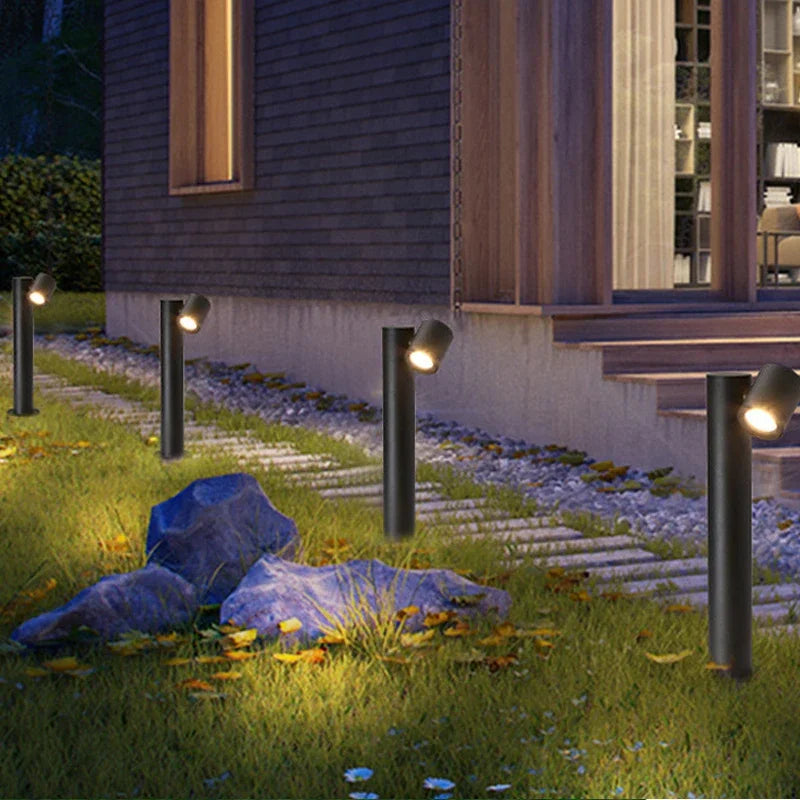 lampes de jardin lumineuses pour extérieur avec double tête