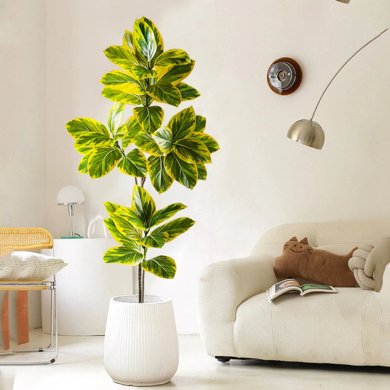 branche de banyan artificielle avec feuilles de magnolia pour décoration