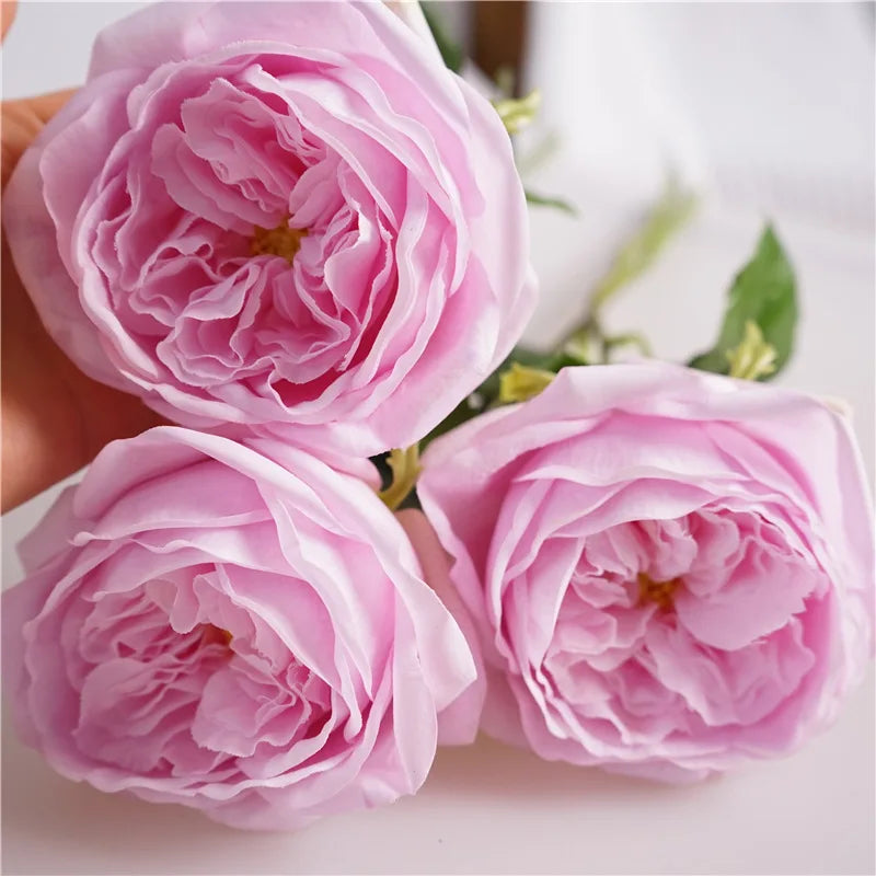 fleurs artificielles rose real touch pour décoration et cadeau