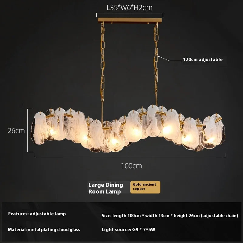 suspension en verre nuage design haut de gamme pour intérieur élégant