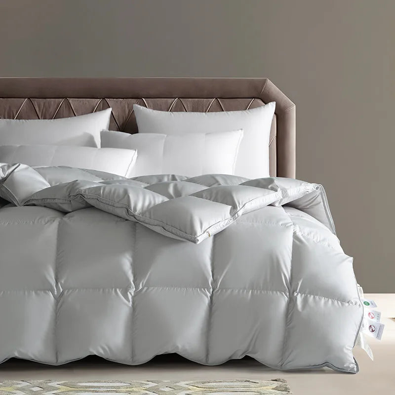 couette d'hiver en duvet d'oie avec noyau chaud en coton