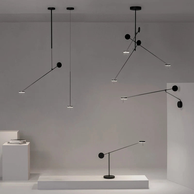 Lustre Led rotatif au design nordique minimaliste