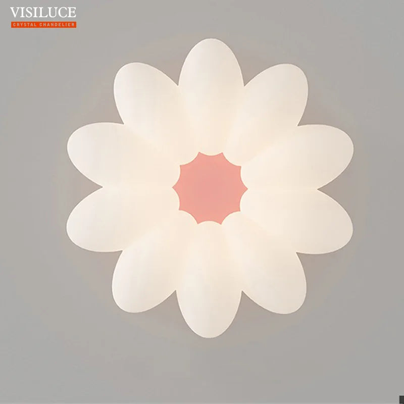 plafonnier led fleurs pour chambre d enfant trois couleurs lumière