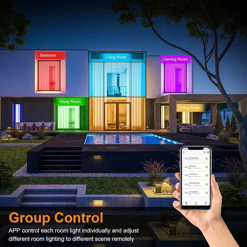 plafonnier led intelligent tuya zigbee avec commande vocale et application