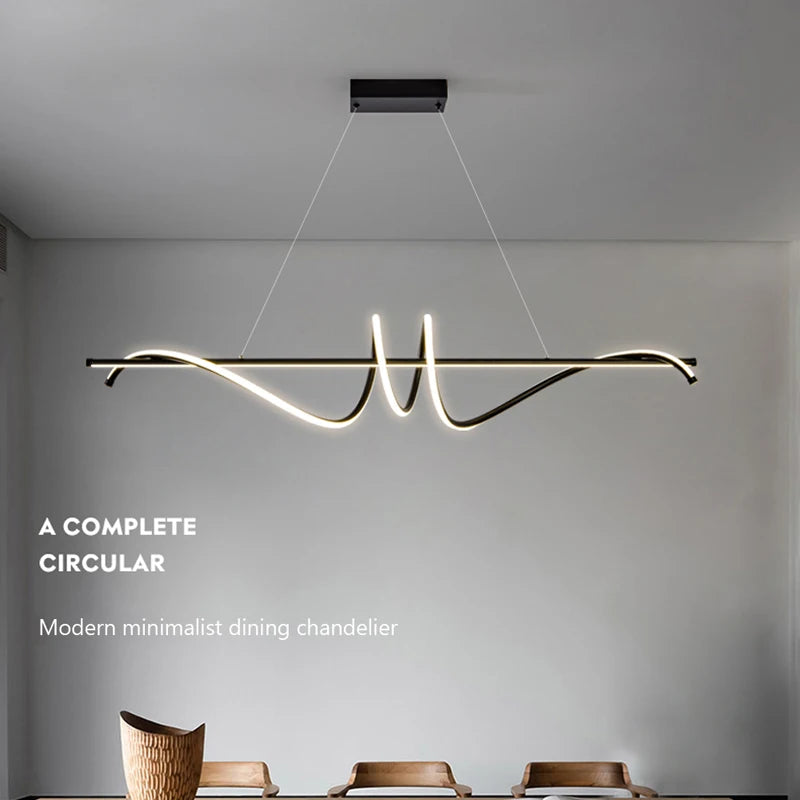 suspension moderne en led pour décoration intérieure élégante