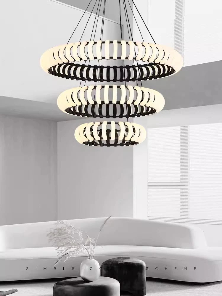 lampe pendante design moderne led ronde nordique pour décor atmosphérique