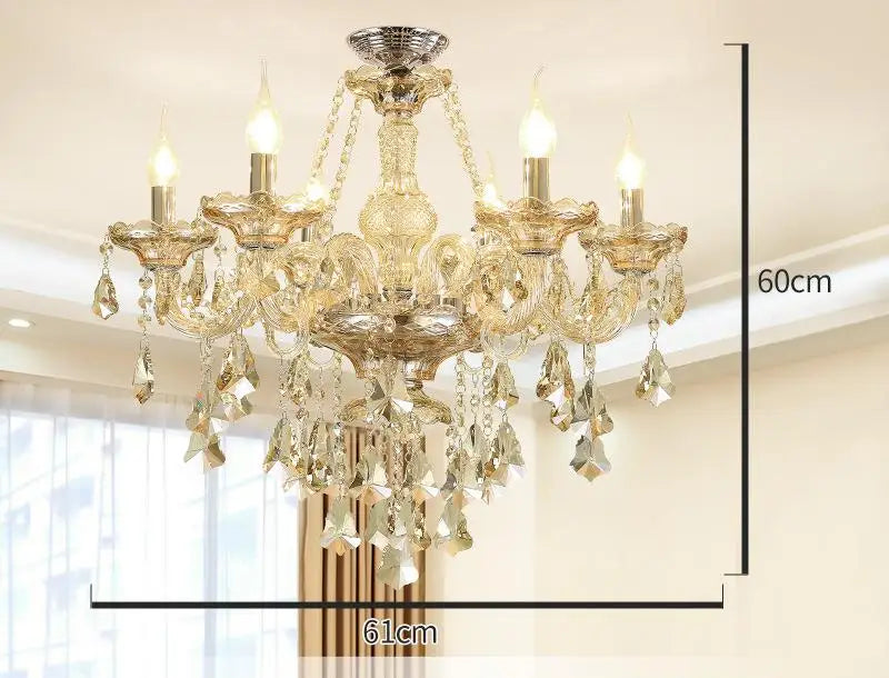 lustre en cristal moderne pour décoration intérieure élégante