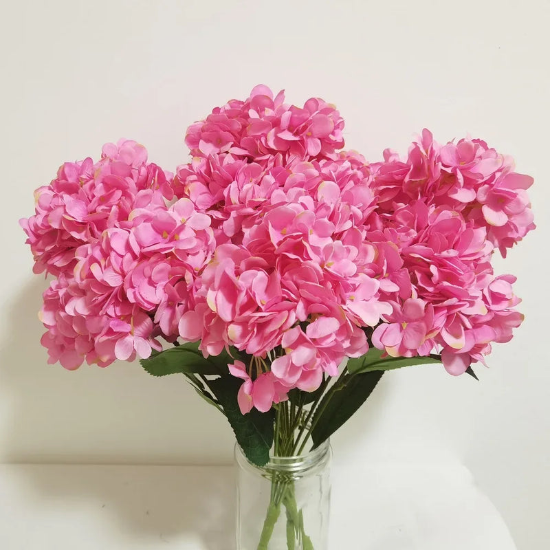 bouquets d'hortensias artificiels en soie pour décoration florale