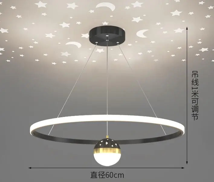 suspension design ronde en led pour décoration moderne