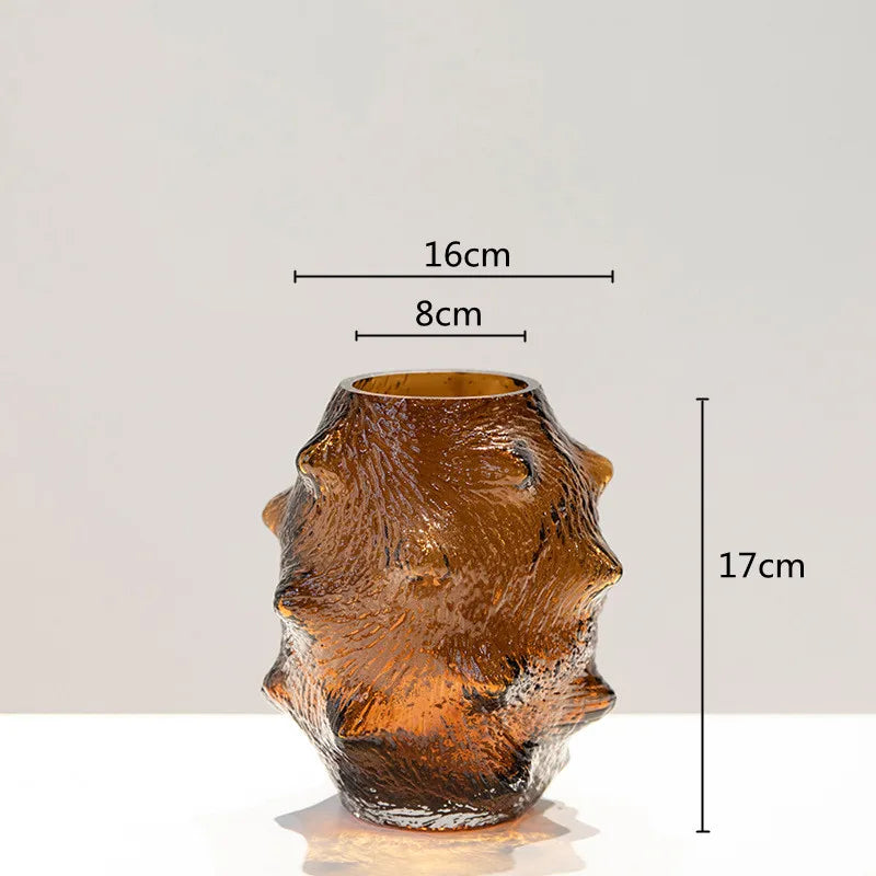 vase en verre concombre de mer pour terrarium décoratif