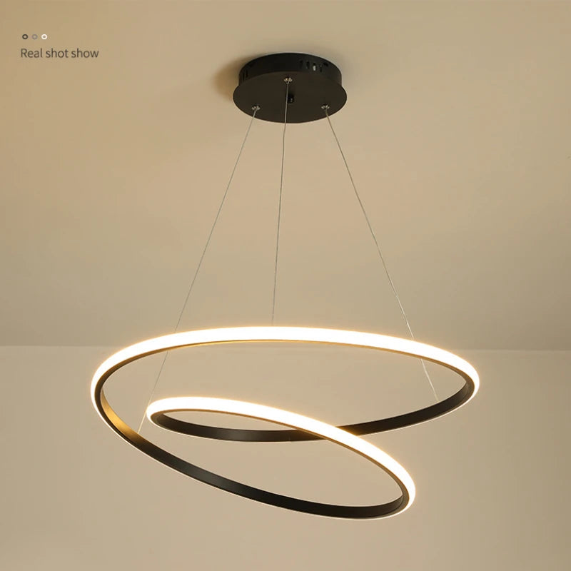 lustre circulaire moderne led éclairage suspendu nordique