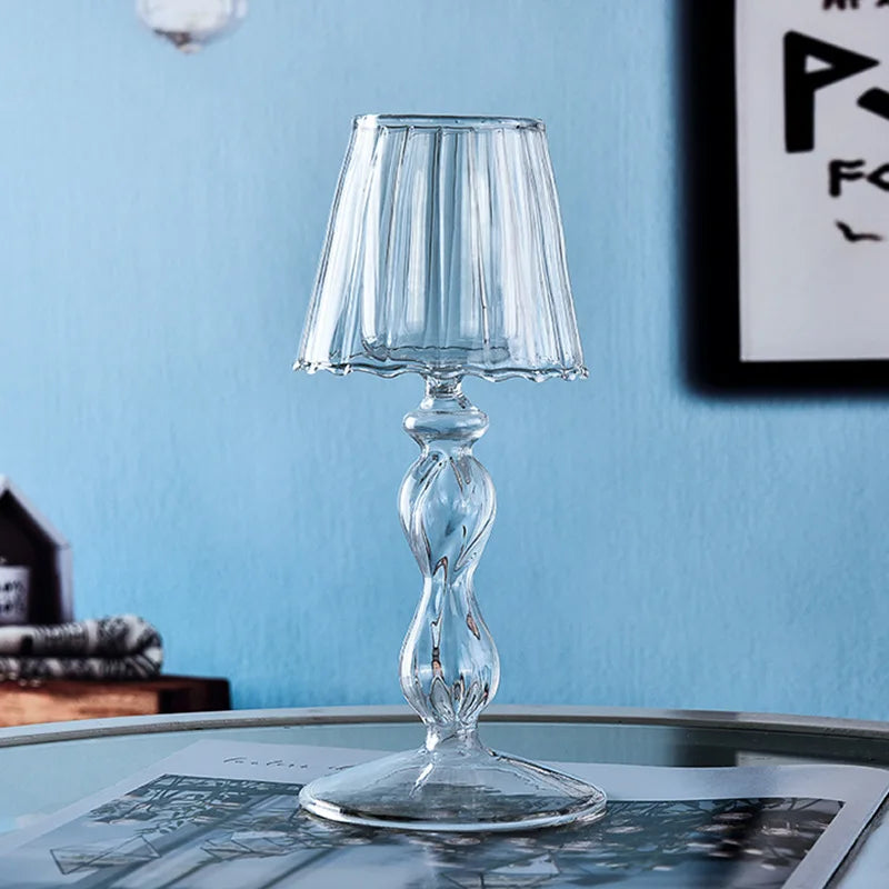 lampe de bureau en verre style européen bougeoir créatif pour mariage décoratif