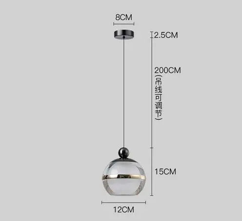 suspension boule led nordic lifting design moderne pour intérieur