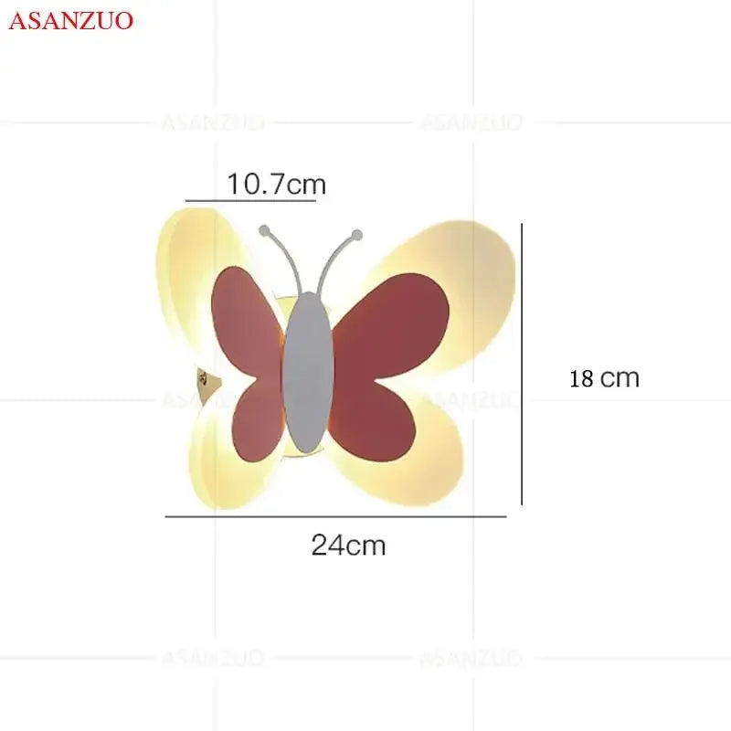 applique murale led papillon décorative pour chambre d'enfant