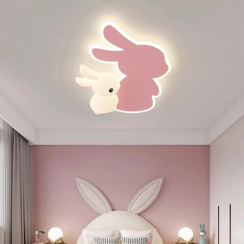 plafonnier lapin mignon pour chambre d'enfant moderne et chaleureuse