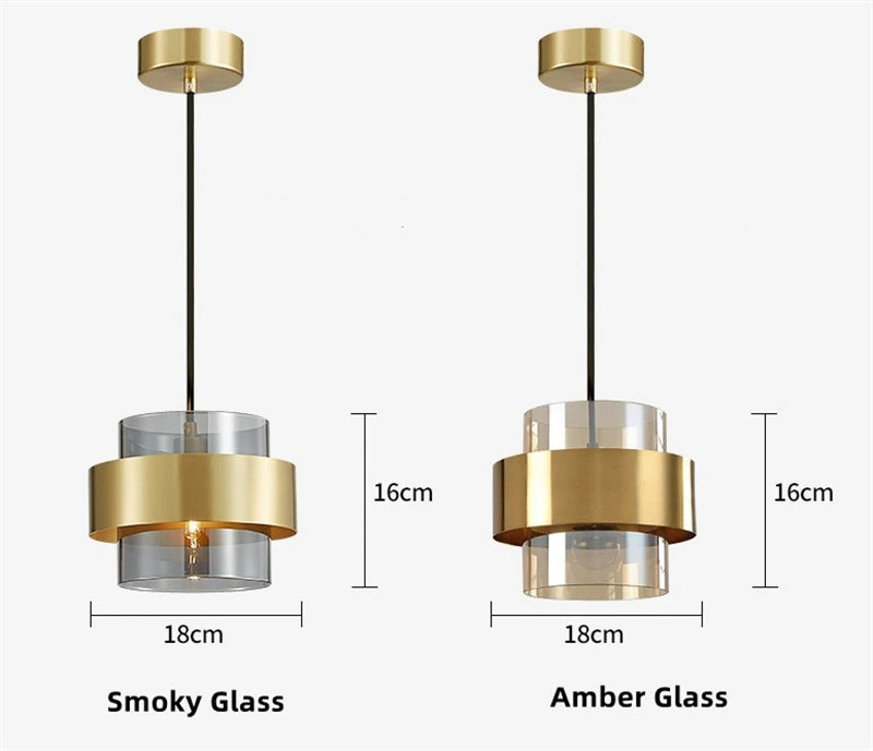 suspension moderne en verre pour décoration intérieure élégante