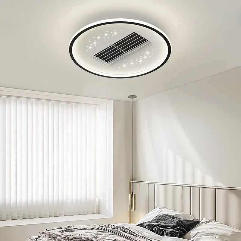 plafonnier moderne avec ventilateur sans pales invisible