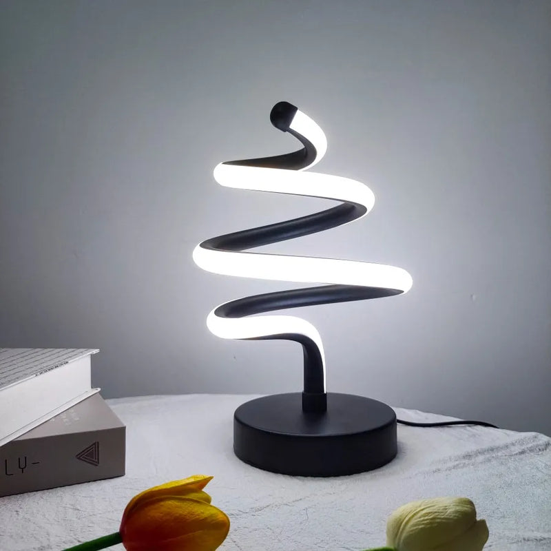 lampe de bureau créative en forme d'arbre de noël décorative usb