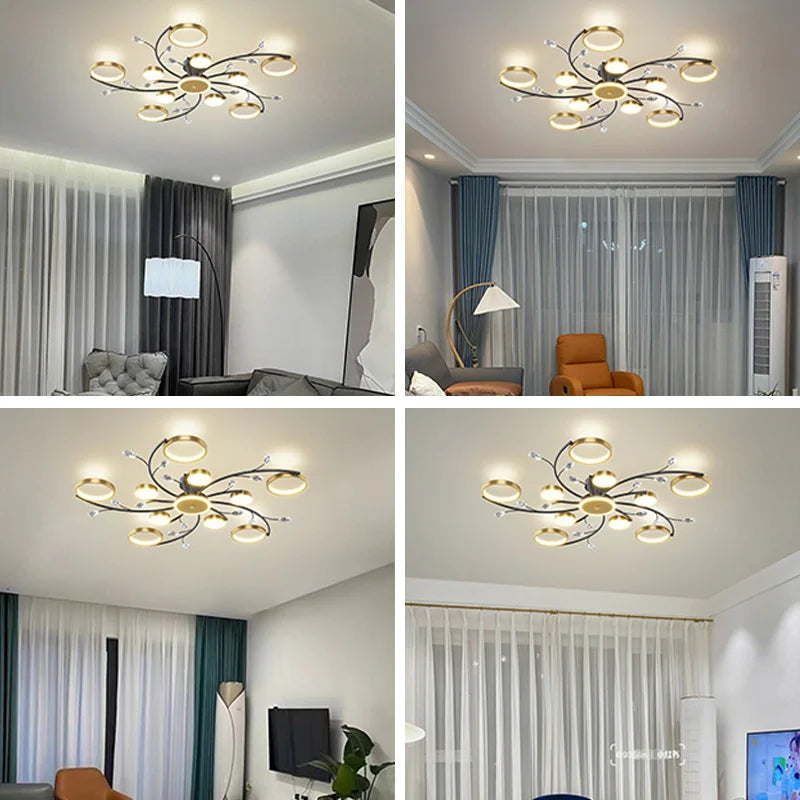 lustre led style nordique décoration maison luminaire suspendu