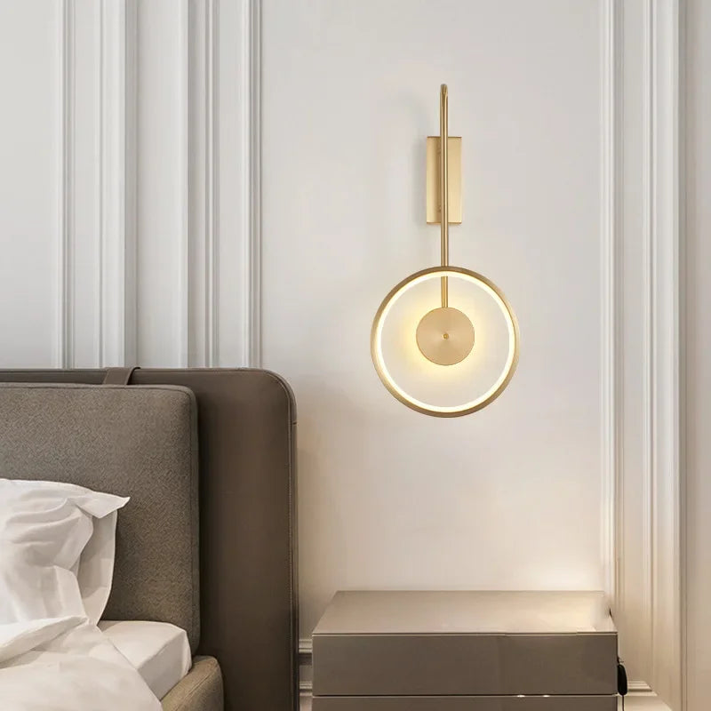 Light Luxury Bedroom Wall Light, Fashionable and Simple LED Living Room Background Wall Light, Bedside Lamp, Stair Light