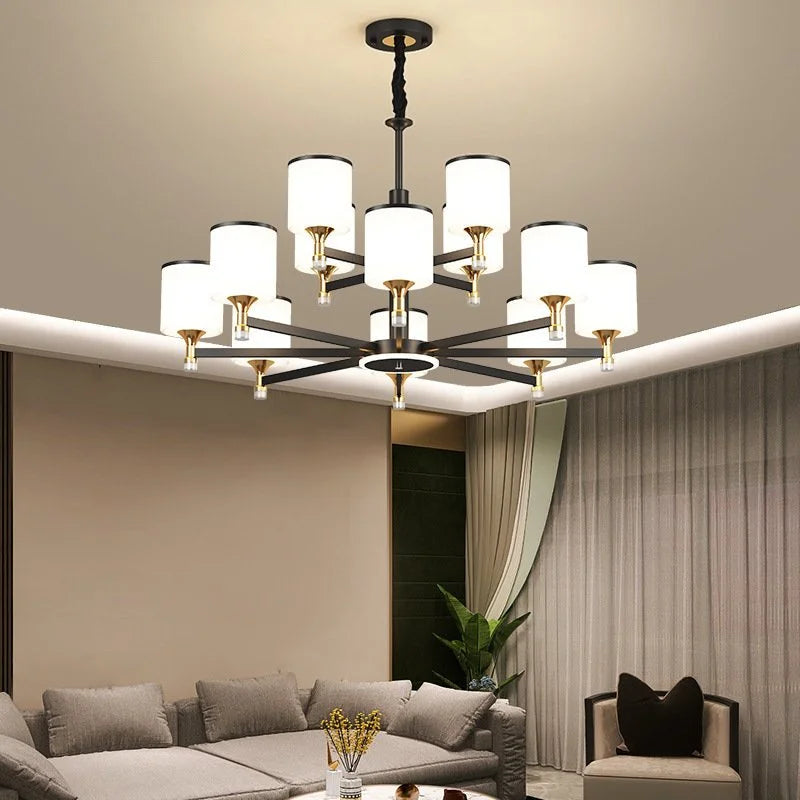 lustre moderne en led pour décoration intérieure élégante et luxueuse