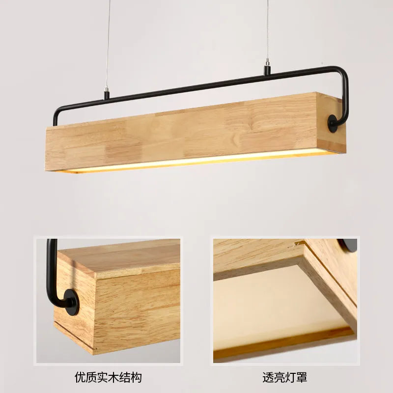 suspension led en bois du japon style nordique moderne