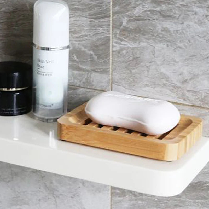 plateau en bambou porte savon naturel pour salle de bain