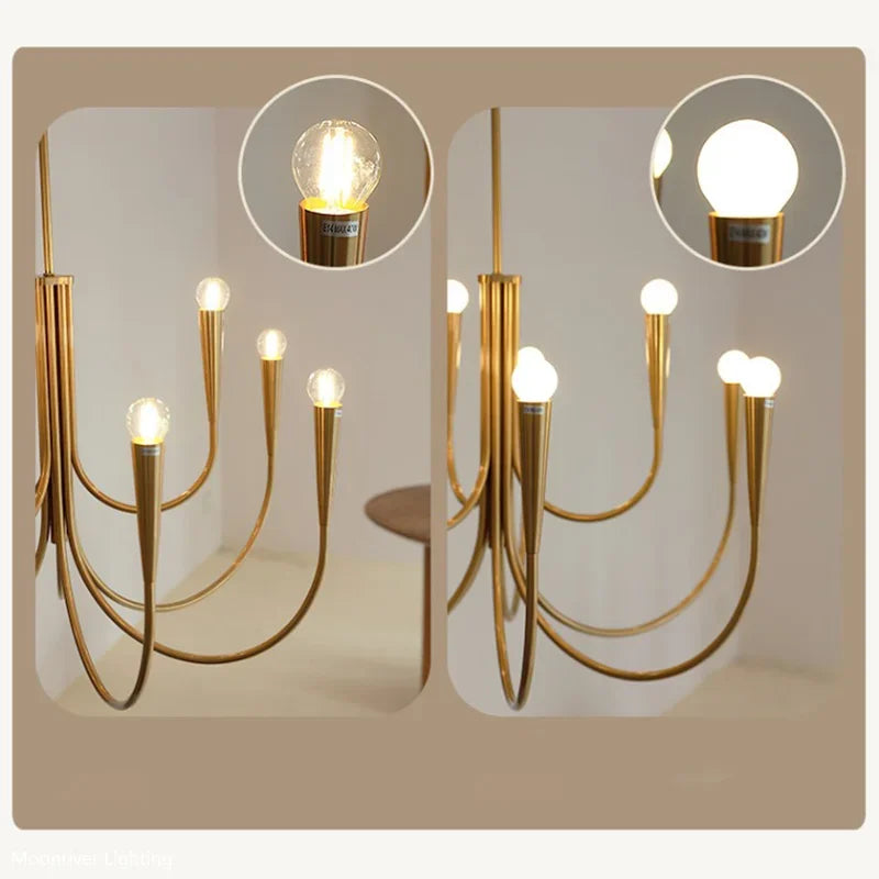 lustre suspendu en forme de bougie style français décoratif intérieur