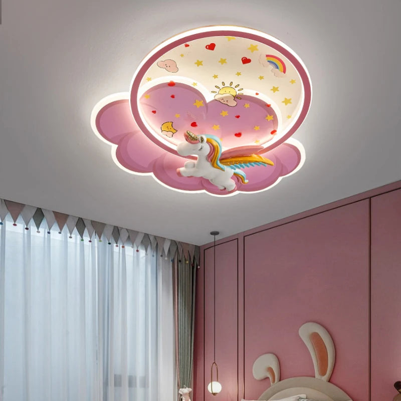 plafonnier licorne créatif pour décoration de chambre enfant