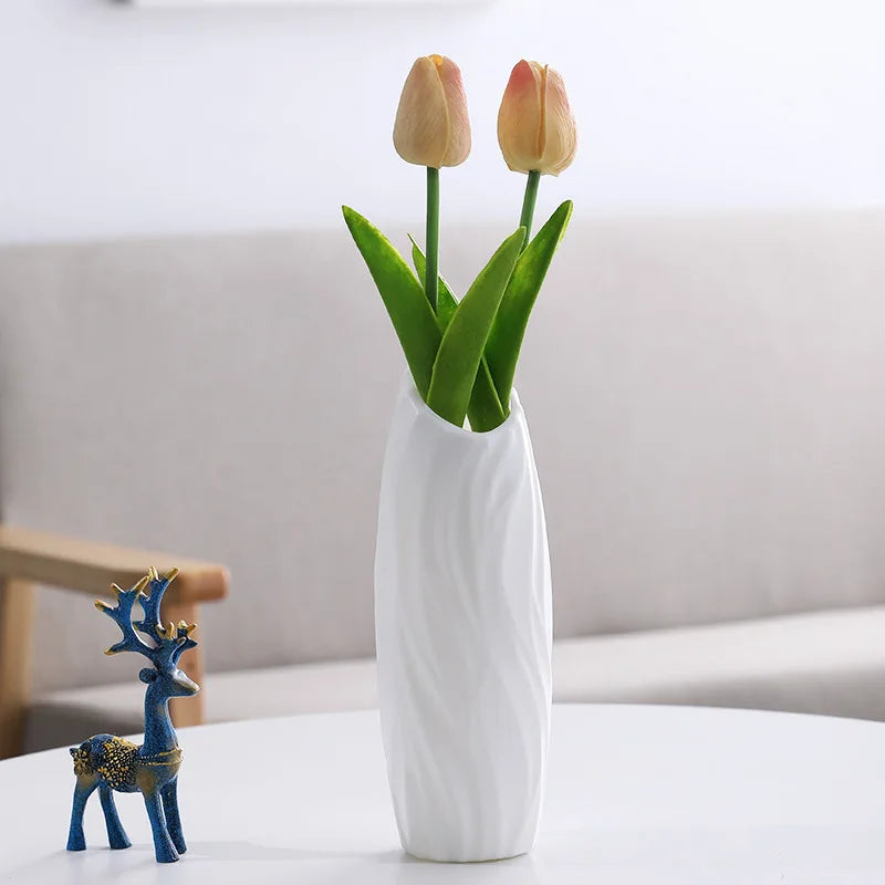 vase moderne en plastique pour décoration florale nordique