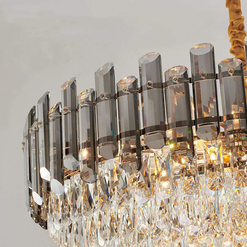 lustre moderne en cristal k9 pour éclairage intérieur