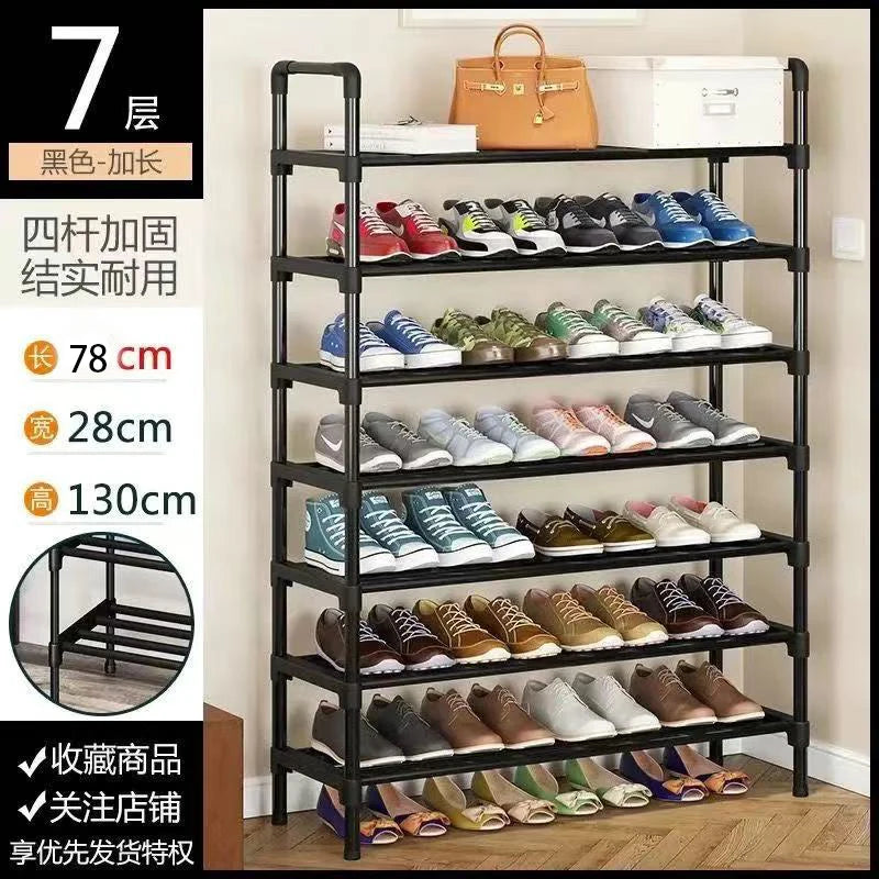 étagère à chaussures en métal design peu encombrante pour rangement pratique