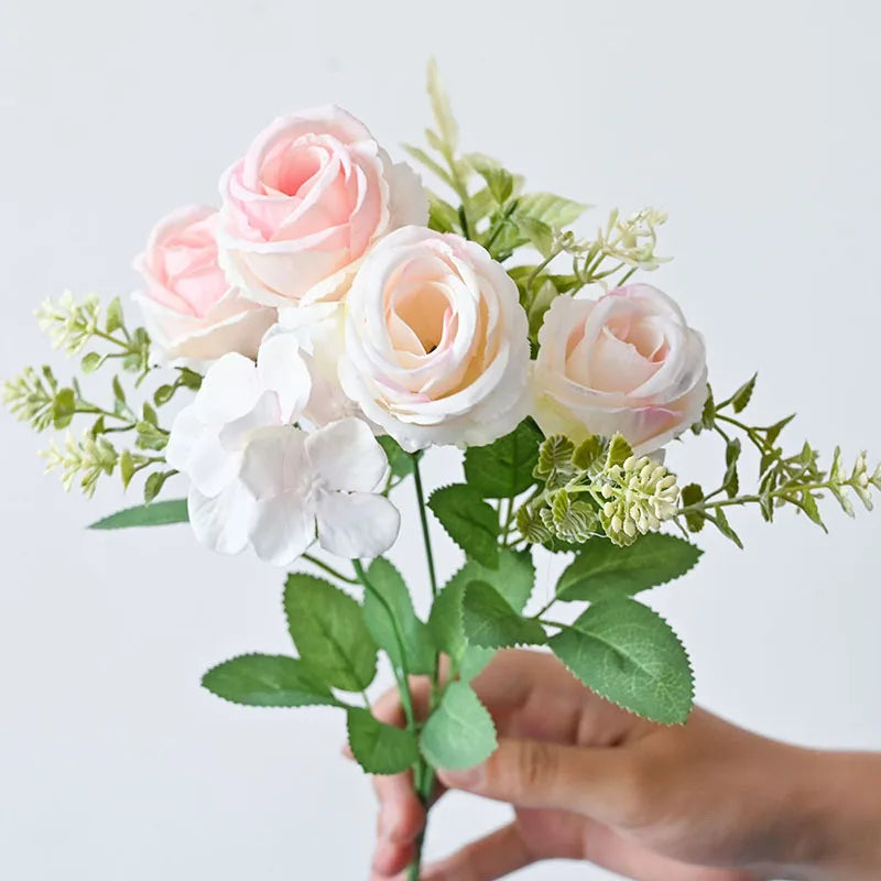 bouquet de pivoines artificielles rétro pour décoration de mariage