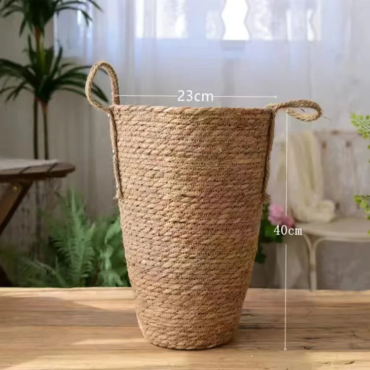 panier en osier naturel pour jardin rangement et décoration