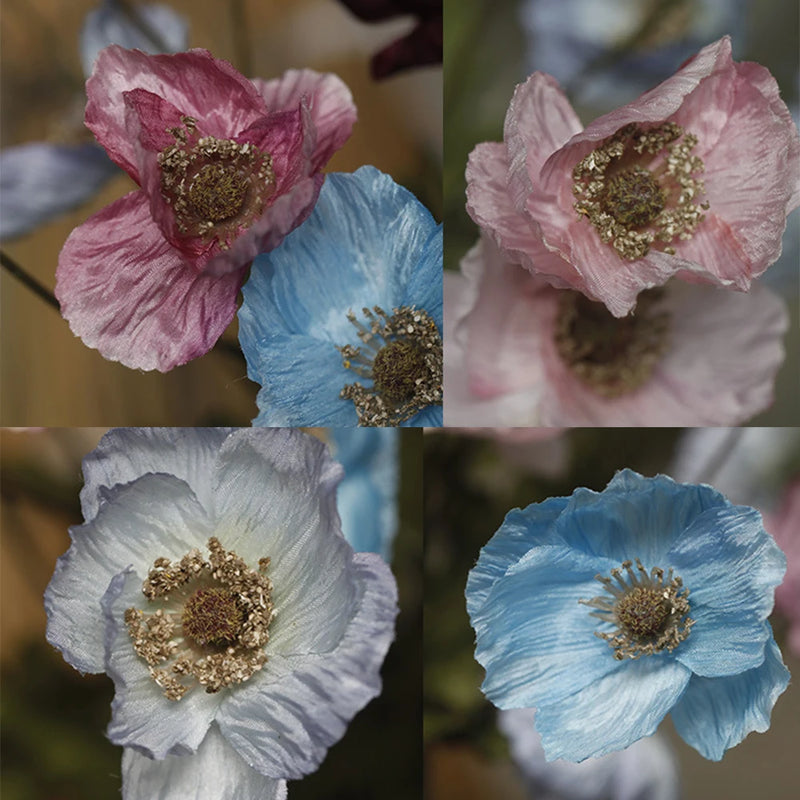 fleur artificielle coquelicot pour décoration de fête et jardin