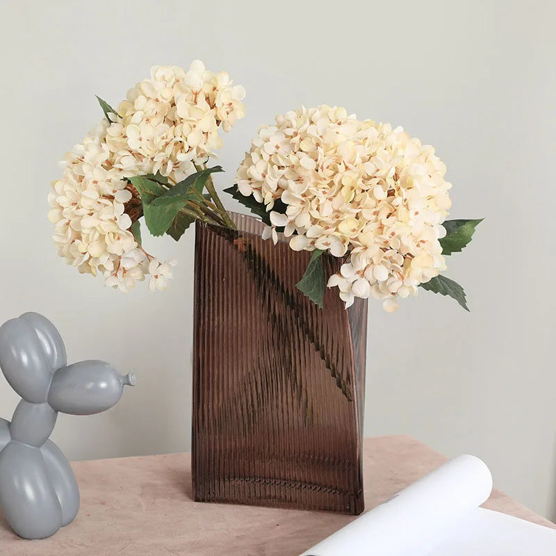 lot de 3 fleurs artificielles d'hortensia pour décoration de mariage