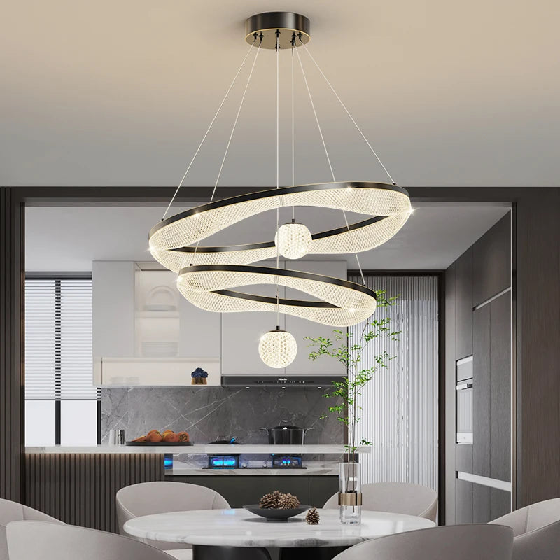 suspension moderne à led pour éclairage intérieur élégant