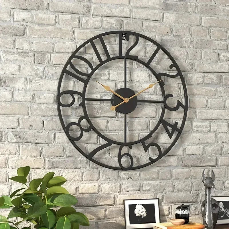 horloge murale rétro en métal décoration créative pour votre intérieur