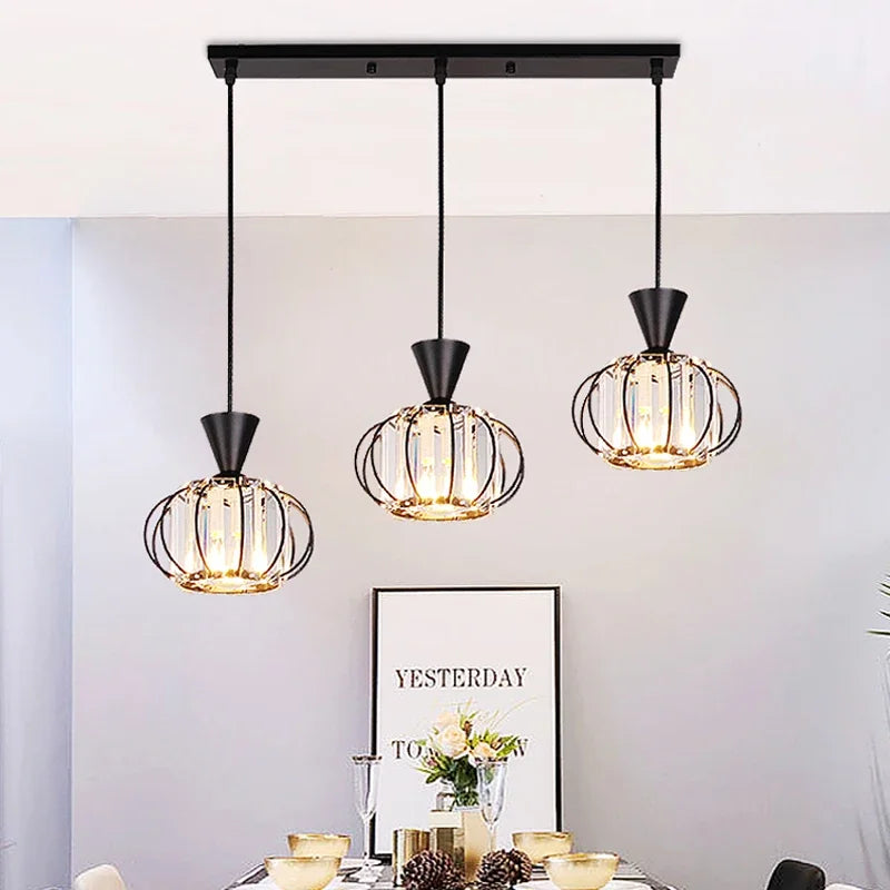 lustre moderne en cristal pour éclairage décoratif élégant