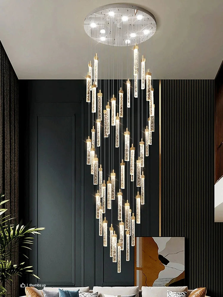 lustre en cristal à led design moderne pour intérieur élégant