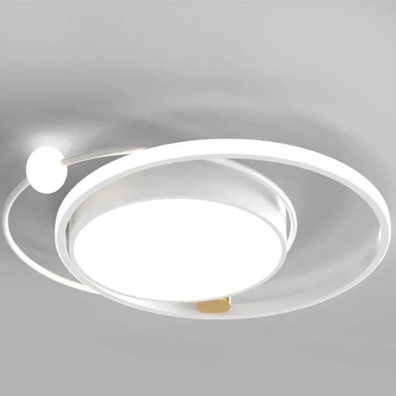 lustre moderne à led avec télécommande design simple et élégant