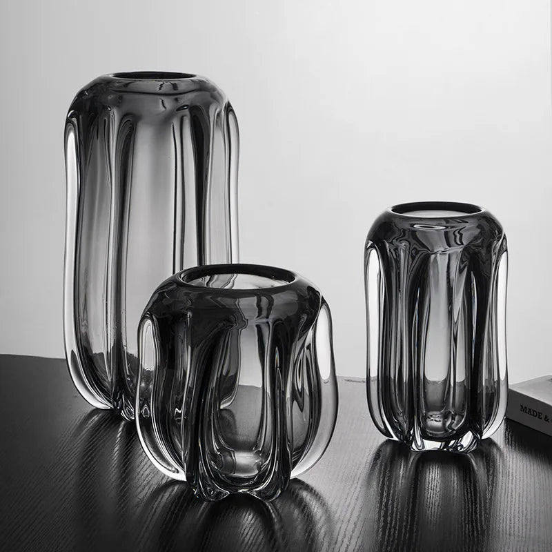 vase en verre épais pour terrarium et décoration florale