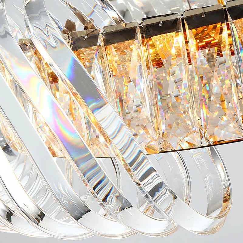 lustre en cristal lumineux pour décoration intérieure élégante et moderne