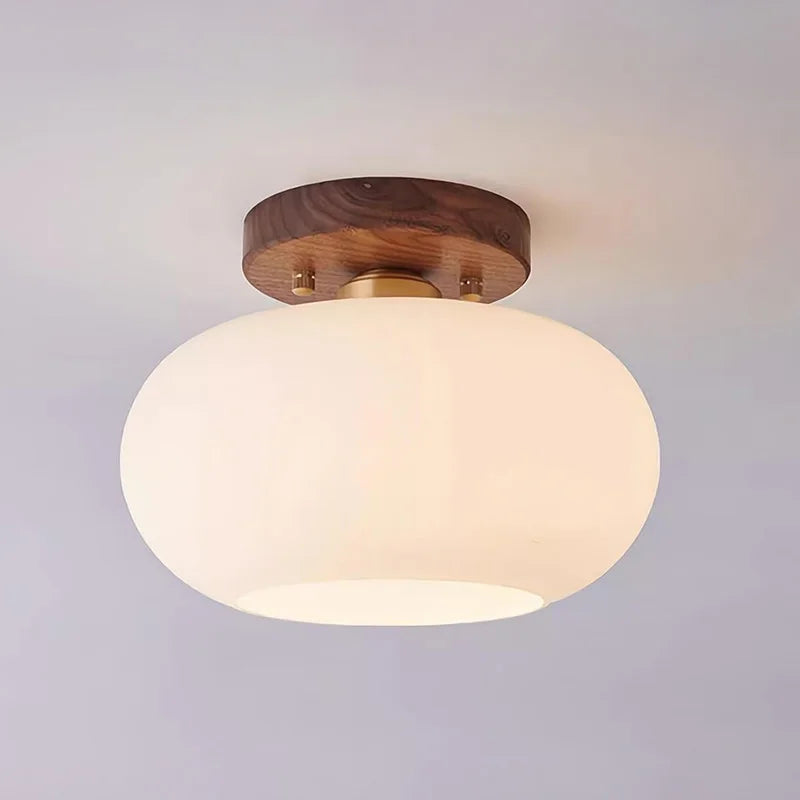 Walnut Wood ceiling light, Wabi-sabi Modern style, Aisle lighting for Bedroom, Living, Corridor, Aisle balcony, Entrance Hall