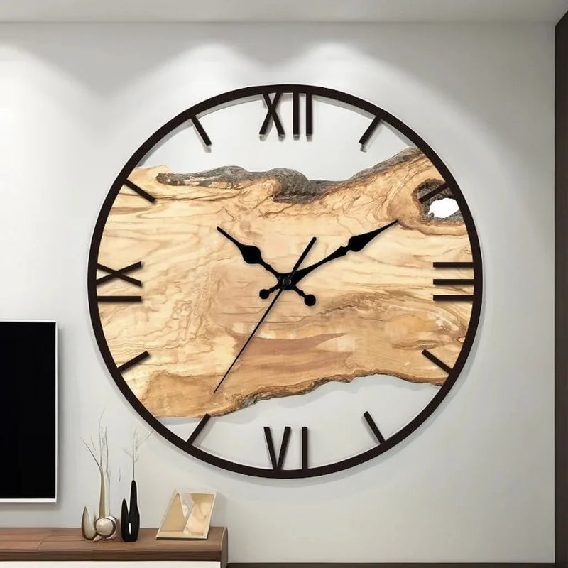 horloge murale acrylique silencieuse pour décoration intérieure moderne