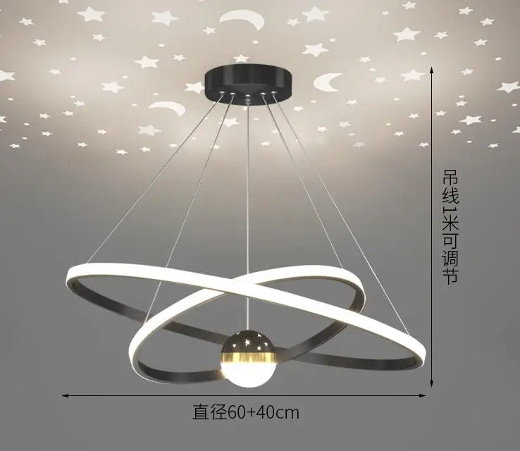 suspension design ronde en led pour décoration moderne