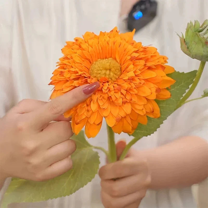 fleurs artificielles tournesols rétro double pétale décoration intérieure