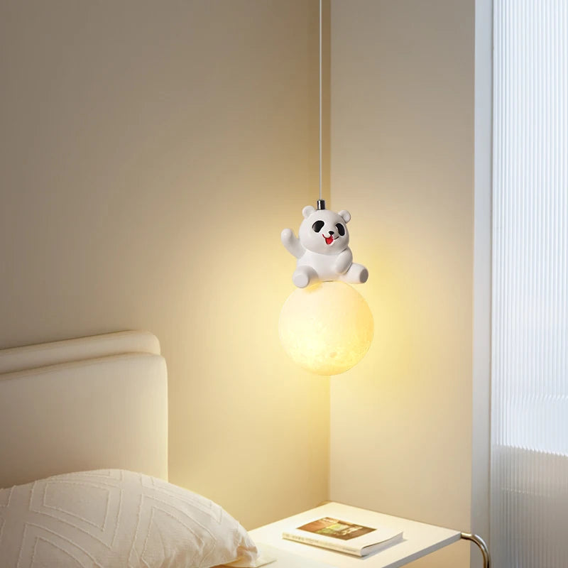 lampe led suspendue décorative en forme d'ours mignon