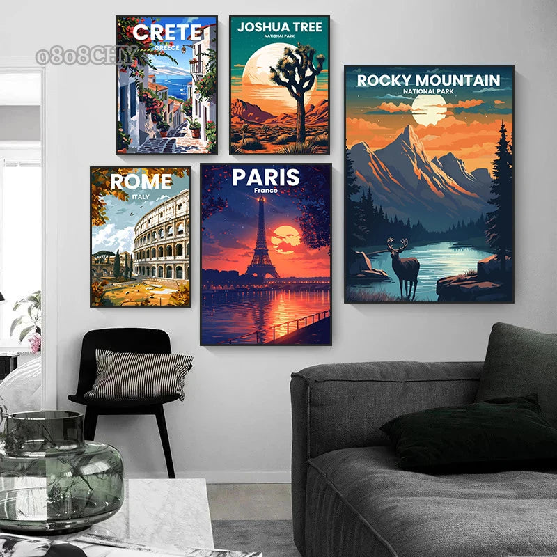 Tableau affiches et impressions de villes pour décoration moderne