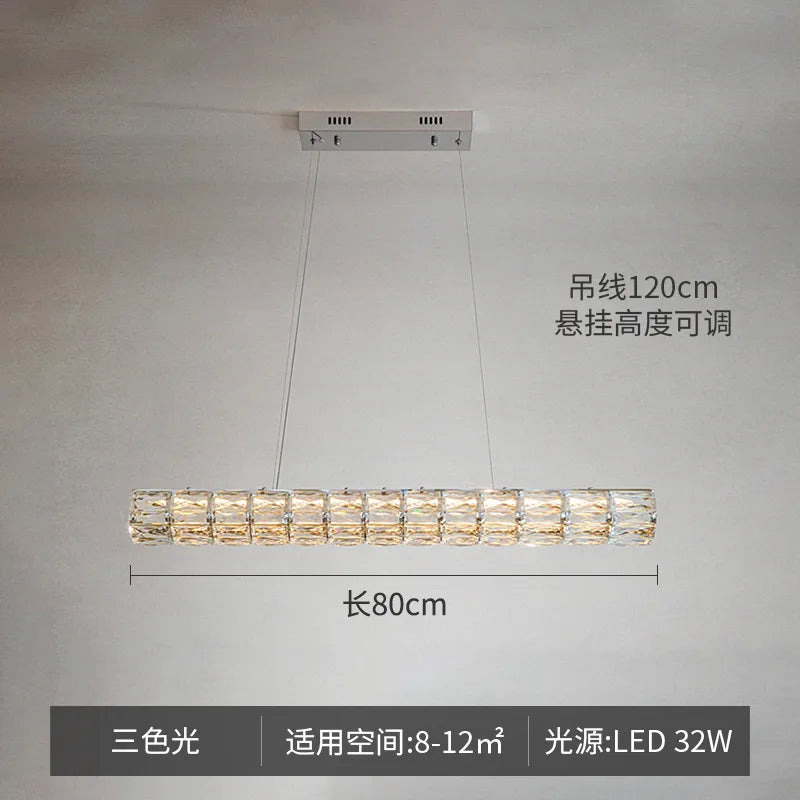 suspension moderne en cristal pour un éclairage élégant